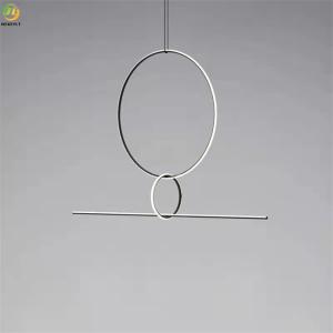 China Home Hotel Metals Art Baking Paint Black LED Modern Pendant Light factory
