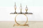 Luxury Marble Top Stainless Steel Base Hallway Corner Living Room Console Table