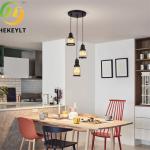 Amber Black Glass Nordic E26 Pendant Light Indoor Decoration