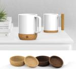 FDA BSCI Natural Cork Base Ceramic Mug Cork Bottom Antiscratch Coasters