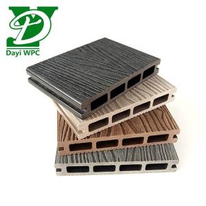 China Premium Waterproof Longboard Embossed Wood Plastic Composite Decking factory