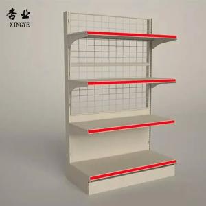 China Factory custom color size metal single white rak gondola supermarket factory