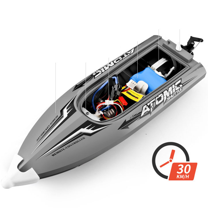 Electric Remote Control Boat in 1 18 Scale with Circulating Water Cooling and Alarm