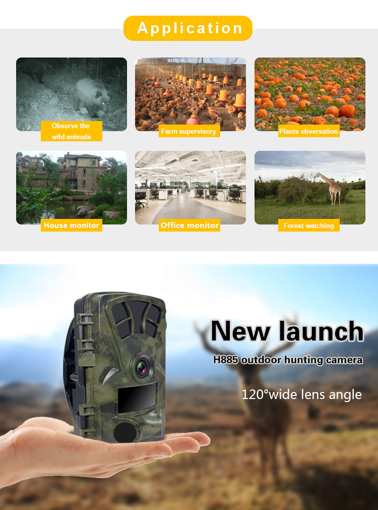 16MP Sensor 1080P Camera Long Standby IP66 Waterproof Surveillance LED Night Vision Hunting Trail Camera