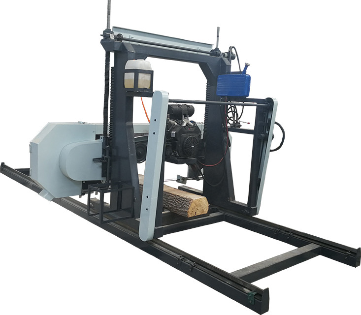 Wood portable sawmill band sawing machine, wood working Diesel band saw mills