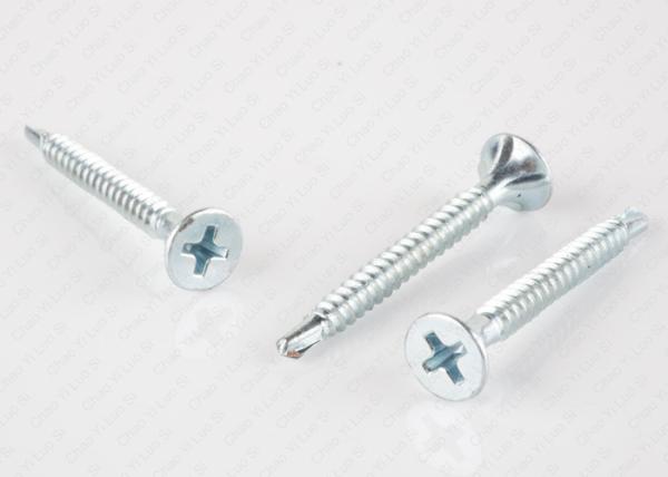 China Wood To Metal Self Drilling Screws Fine Thread , Flat Head Self Drilling Security Screws factory
