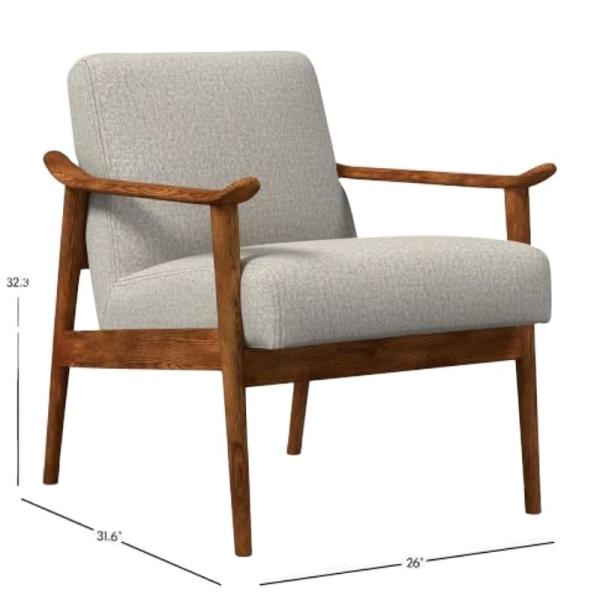 OEM Yes Nordic Style Solid Oak Wood Frame Modern Sofa Leisure Chair for Living