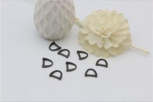 China Handbag hardware accessories metal d-ring,gunmetal color zinc alloy d ring for bag strap factory
