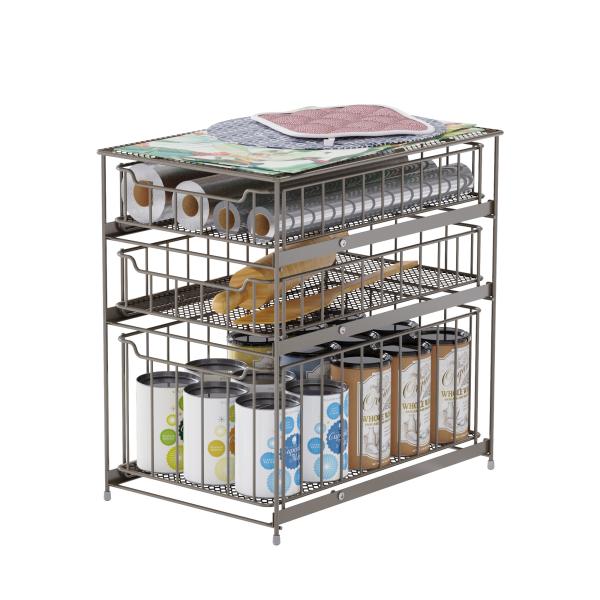 Multifunctional Stackable Metal Wire Storage Basket Kitchen Storage Basket
