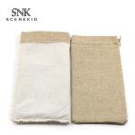 Cotton Pure Color Blank Drawstring Portable Wine Bottle Sleeve