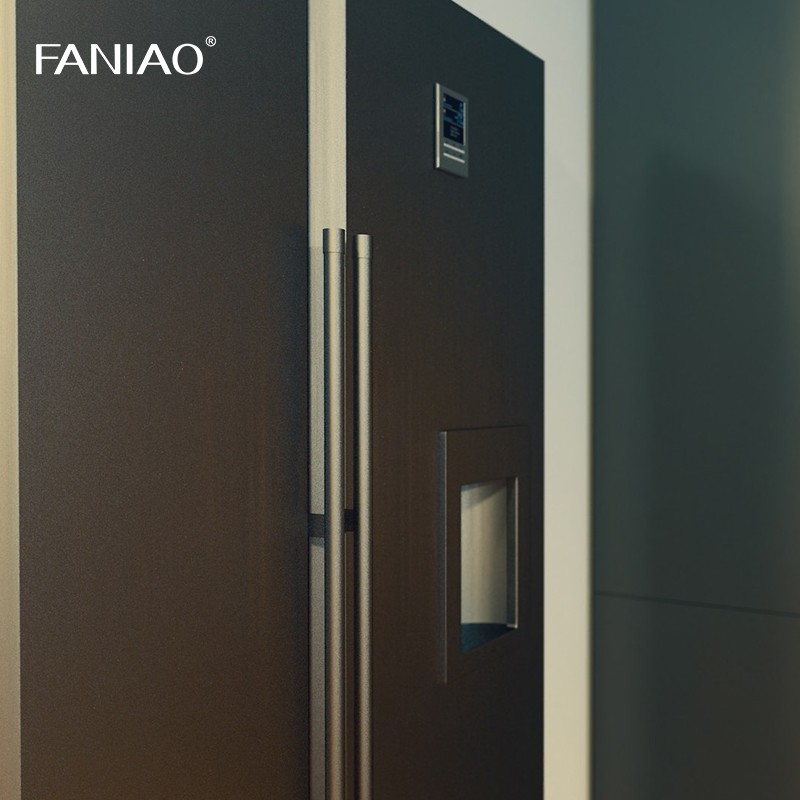 Minimalist Design Melamine Finish Green Wooden Modern Open Kitchen Cabinet