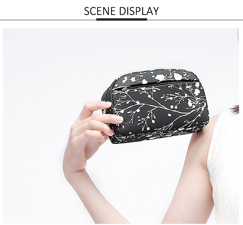 Digital Printing Polyester Canvas Cosmetic Brush Bag