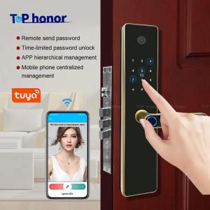 China Tuya Peephole Digital Apartment Smart Door Lock Fingerprint Card Code Access factory