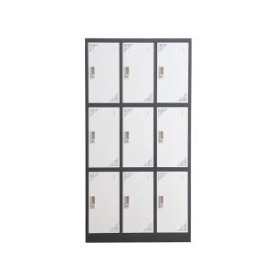 China 3 Lines 9 Doors Staff Metal Lockers Assembled For Gym factory