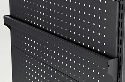 Quick Access Black Pegboard Grocery Store Display Racks Four Levels 