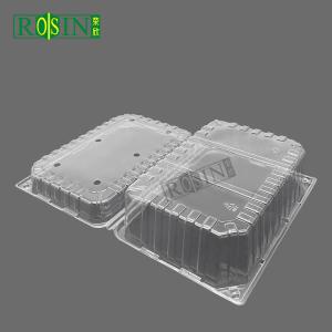 Customizable Disposable Fruit Plastic Container Transparent With Vented Lid