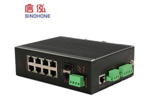 China Durable Gigabit Ethernet Switch With Fiber Optic Ports 2 SFP 8 RJ45 RS485 / 232 factory