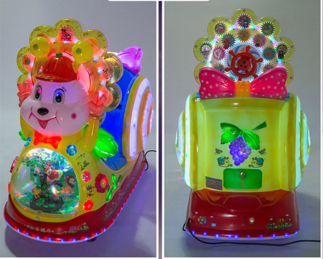 2022 New design kids swing game machine fun amusement snails kiddie ride for supermarket