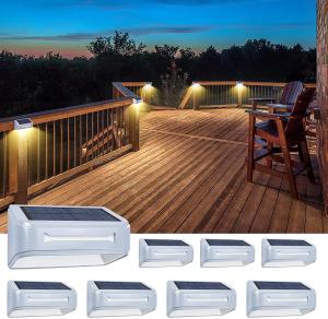 China Decorative Garden Solar Powered Fence Light Stair Lamp Outdoor LED Steps Lamps factory