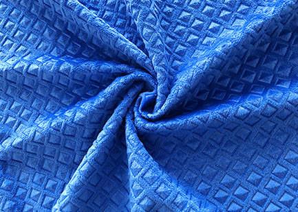 200GSM Embossed Velvet Fabric / Sofa Polyester Velvet Upholstery Fabric Prussian