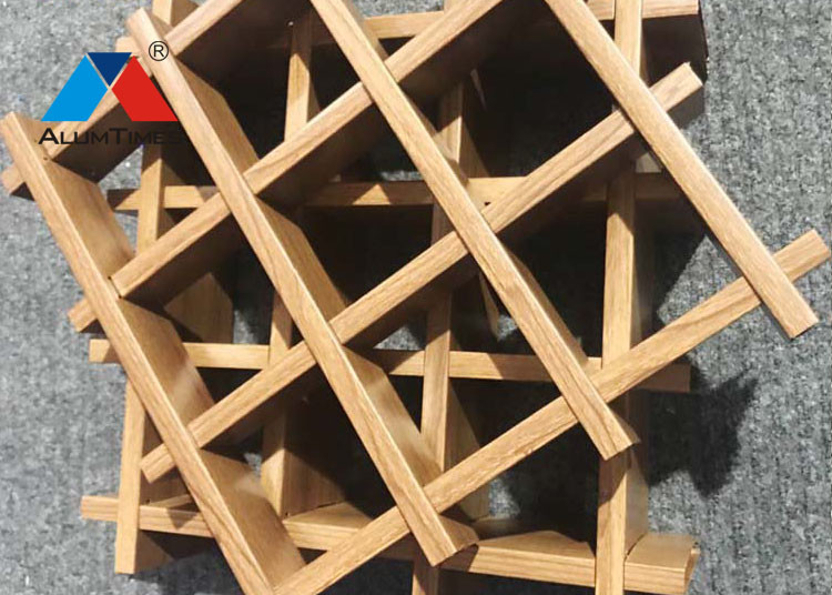 Fashionable Open Cell Ceiling Tiles , Grid Metal Ceiling Mould Proof Fireproof