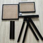 Solid Wood and Rattan Upholstery Nordic Dining Chair for Restaurant Modern Home