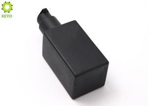 China Matte Black Flat Shoulder Glass Pump Bottles 4 OZ For Foundation / Lotion factory