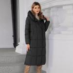 Self Heating Lining Long Winter Jacket Women In Loose Style For Skiing And