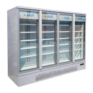 China 1700L Commercial Upright Glass Door Fridge Reach In Beverage Cooler CE factory