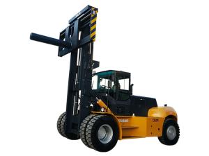 China Pneumatic Tire Heavy Lift Forklift Diesel Forklift Truck With Cabin 30T factory