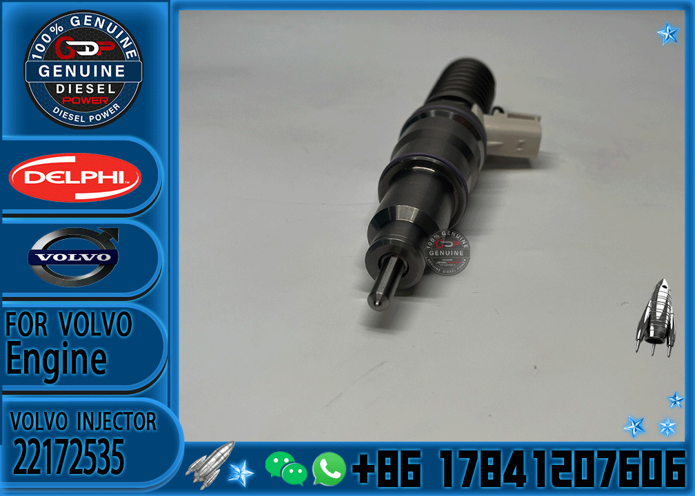 New Common Rail Fuel Injector 20847327 20530081 22172535 BEBE4D34001 BEBE4D34101 For Volvo D12D Excavator Truck EC360B Engine