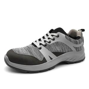 China Breathable Sports Fashion Steel Toe Shoes Anti Impact Fly Knit Shoes Fly Knitting factory