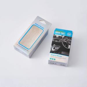 China Custom Logo Small Box Charger Foldable Art Paper Package Box With Display Window Film factory