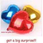 75cm Large aluminum Inflatable Foil balloons lovers heart balloon gift Helium