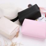 Saffiano PU Leather Travel Cosmetic Pouch For Women