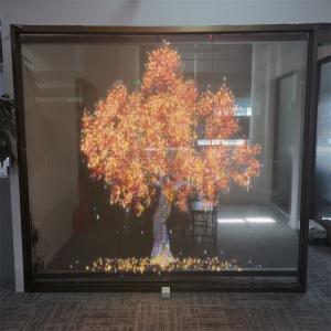 China Outdoor Advertising Ultra Thin Crystal Screen P20 RGB Flexible Transparent LED Screen factory