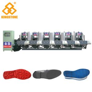 China Leather Shoe Sole Making Machine , Rubber Shoe Insoles Vertical Injection Machine  on sale