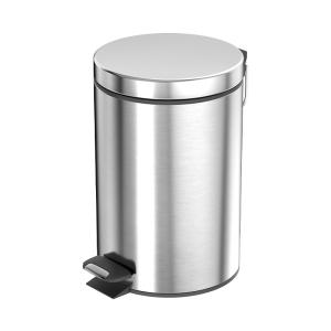 China Kitchen Household Garbage Cans Sustainable 3L/5L/12L/20L/30L Standing Stainless Steel Dustbin with Soft Close and Foot Pedal factory