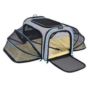 China Soft Sided Expandable Pet Carrier , EVA Pet Travel Organizer Bag factory