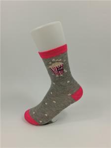 China Elastane Knitted Anti Slip Kids Cotton Socks Colored Patterns Custom Made Size factory