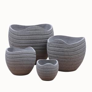 China 2024 New design of high quality large classic flowerpot European fiber cement ceramic villa hotel flowerpot factory