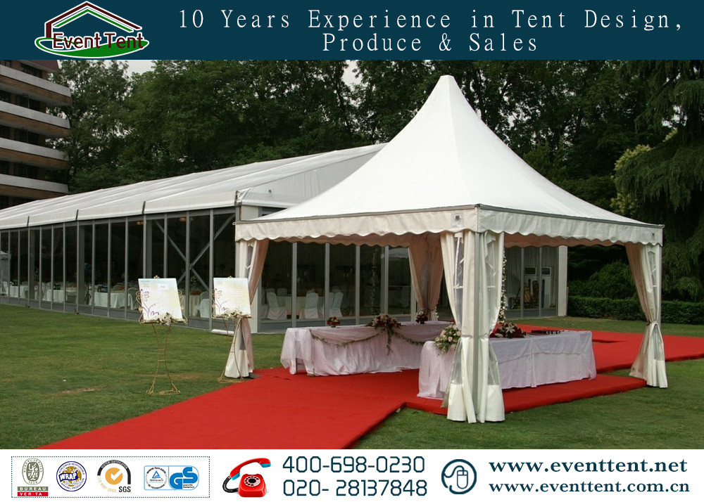 Folding Instant Canopy Tent , Custom Heavy Duty Gazebo Frame For Restaurant