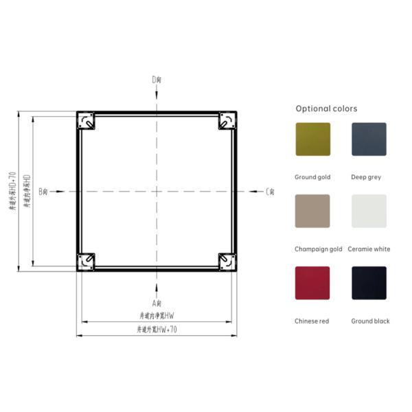 Elevator Aluminium Alloy Shaft Frame With High Strength High Quality