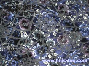 China China Textile burnout anti-static pringting miro velvet fabric women apparel fabric factory