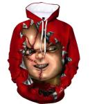 Chucky Printed Oversize Hoodie Men Horror Movie 3D Printed Hoodies