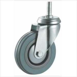 China stem casters rubber wheel swivel wheels furniture casters 3 in factory