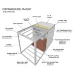 Portable 2 Story Modern House Bed 2 Room 20ft Prefab Container Houses for Office