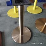 Resrautant Custom Metal Table Bases Adjustable Feet Round Base Stainless Steel