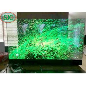 Wide Viewing Angle Transparent Full Color LED Grid Screen Three Years Warranty