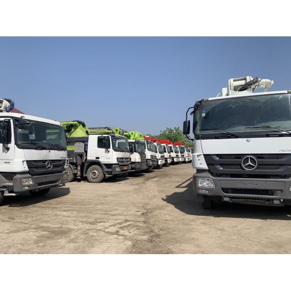 China 3 Axles 47M Used Concrete Boom Truck 11/7 Mpa One Button 120M3/H factory